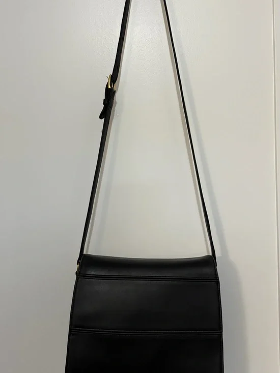 Rare Vintage Coach Tribeca Flap Bag (#9092) Black Leather & Magnetic Closure - Picture 10 of 12